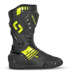 Shua Super Tech Stivali da moto da corsa Pista Nero Giallo 
