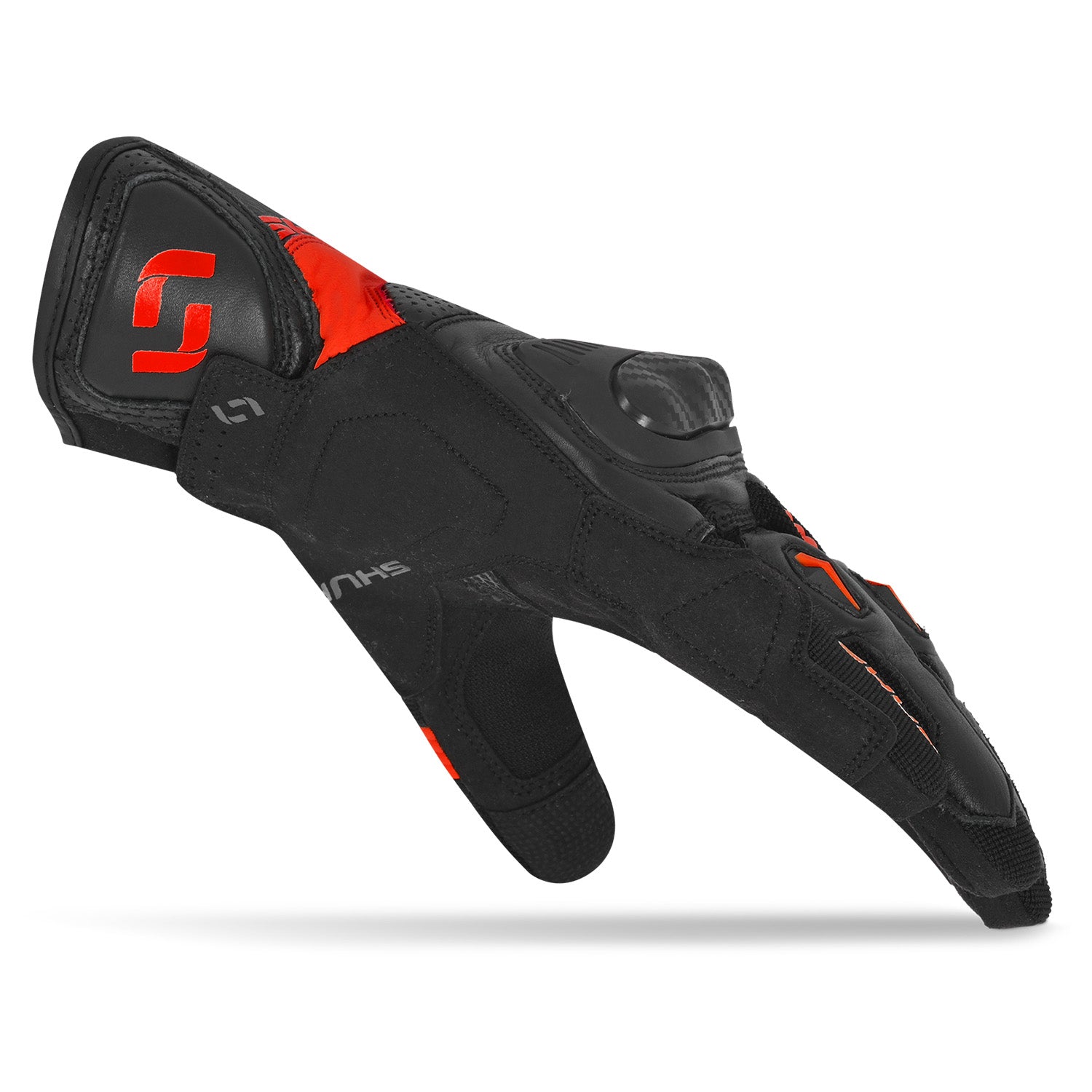 SHUA Proton Guanti da moto Nero Rosso 
