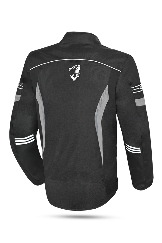 Bela Bradley Grigio Giacca Tessile da Moto 