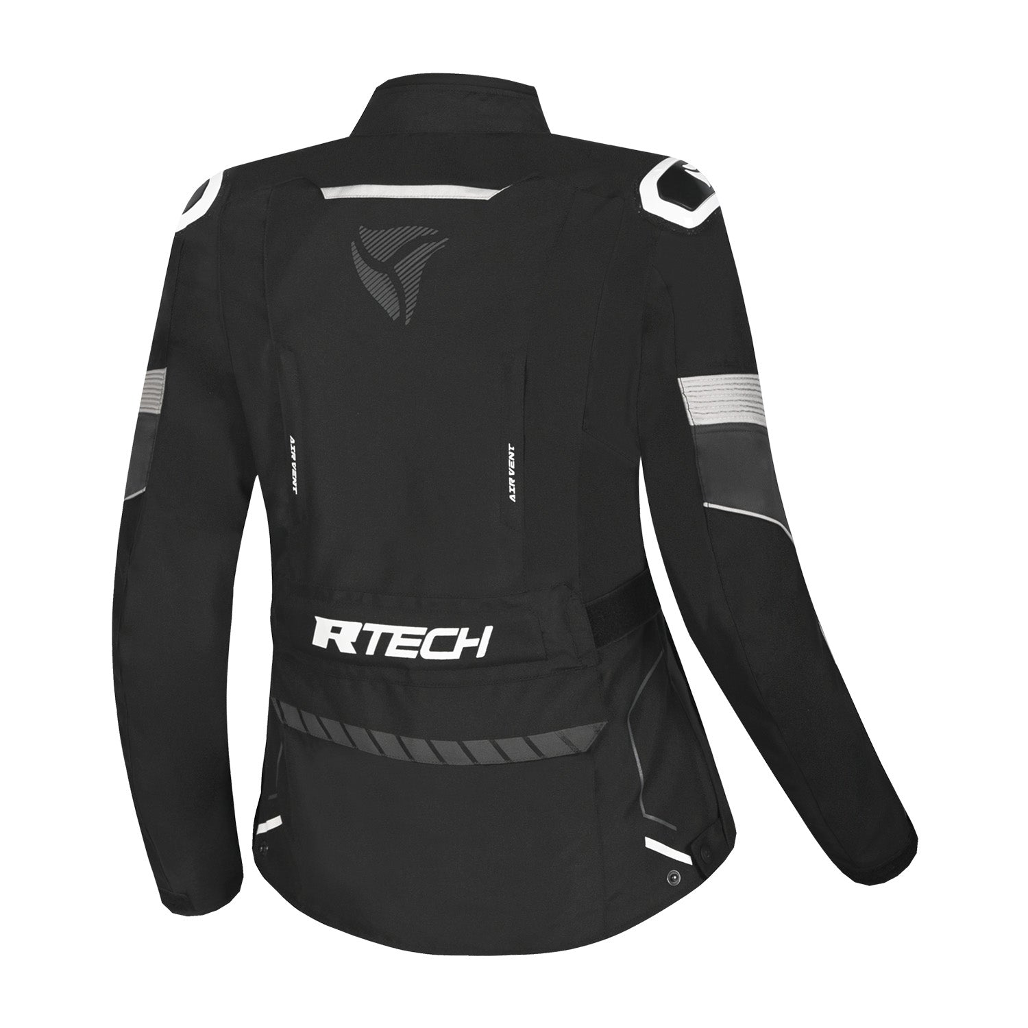 R-TECH KNIGHT RIDER GIACCA MOTO 3 IN 1 DONNA TESSUTO LUNGA NERO ANTRACITE BIANCO 