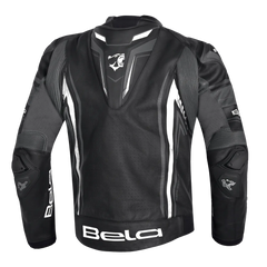 BELA BEAST GIACCA IN PELLE DA UOMO NERO ANTHIRA BIANCO 