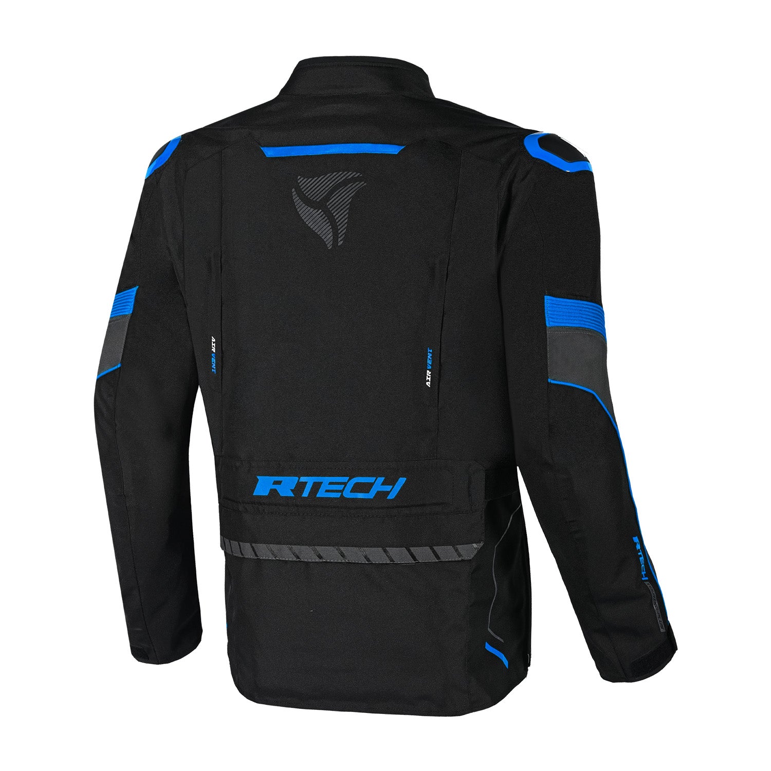 R-TECH KNIGHT RIDER GIACCA MOTO 3 IN 1 UOMO TESSUTO LUNGA NERO ANTRACITE BLU 