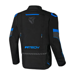 R-TECH KNIGHT RIDER GIACCA MOTO 3 IN 1 UOMO TESSUTO LUNGA NERO ANTRACITE BLU 