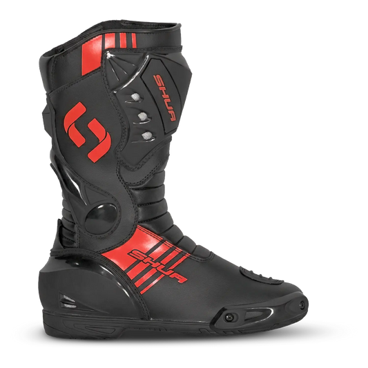 Shua Super Tech Racing/Track Motorcycle Boots Black/Red  – Yamoto.it