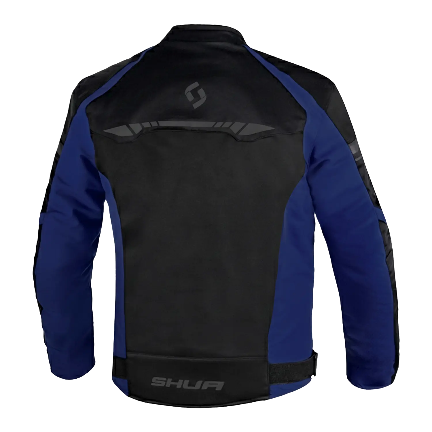 SHUA IMMORTAL GIACCA DA MOTO DA UOMO IN TESSUTO NERO BLU 