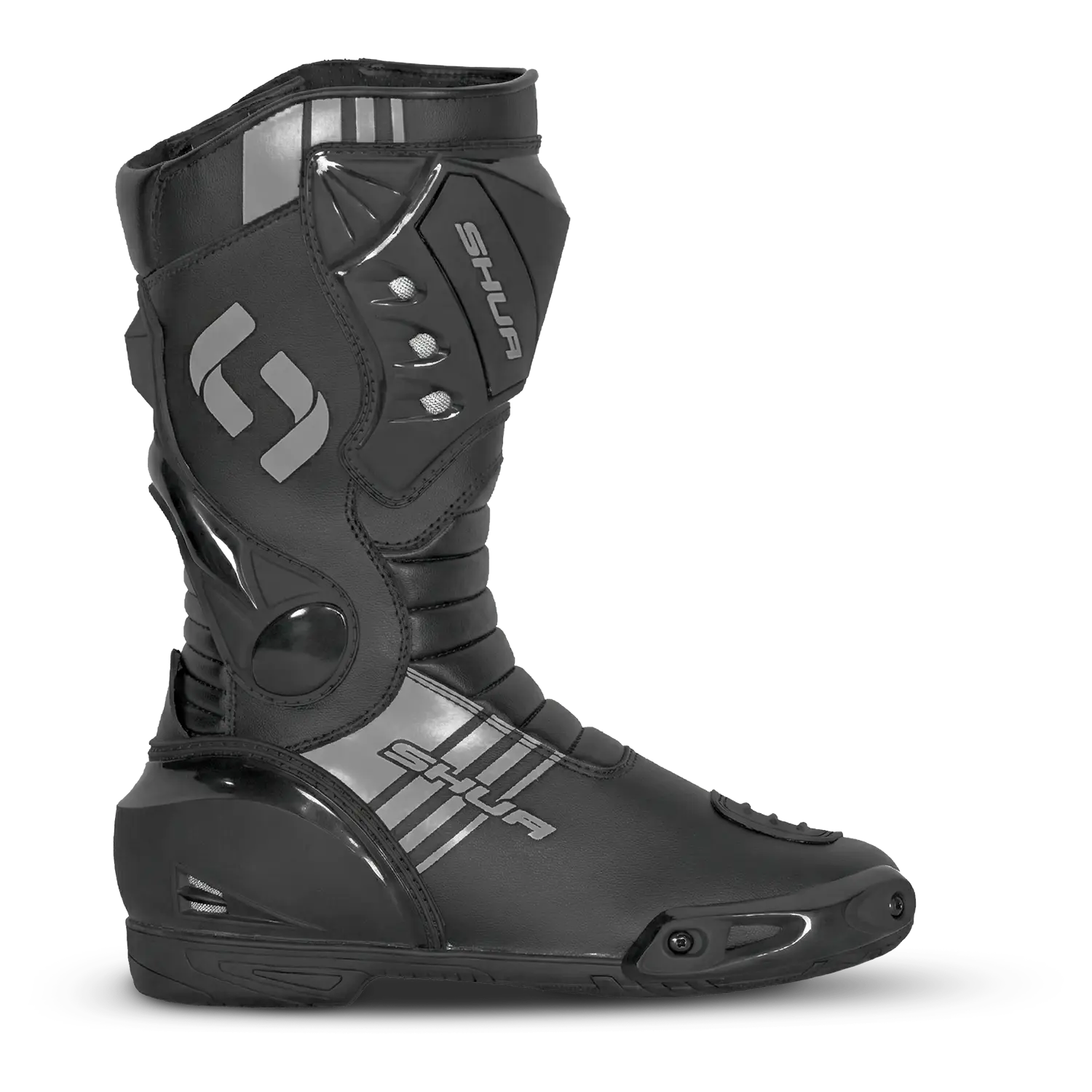 Shua Super Tech Stivali da moto da corsa /Pista Nero 