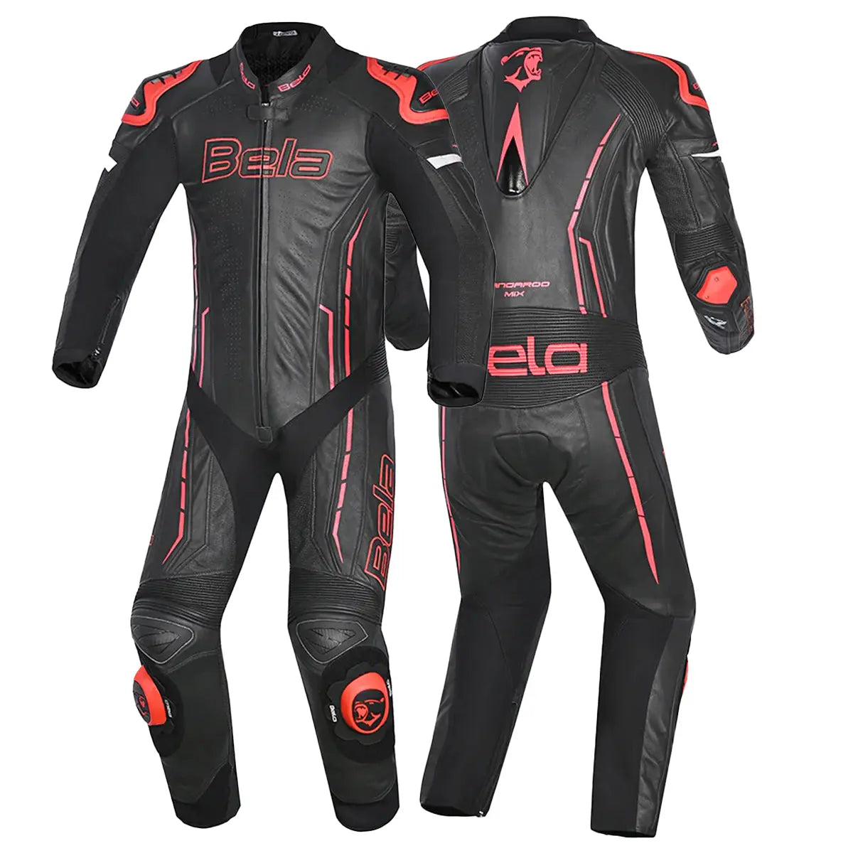 BELA-1PC tuta ROCKET MIX CANGURO NERO/ROSSO 