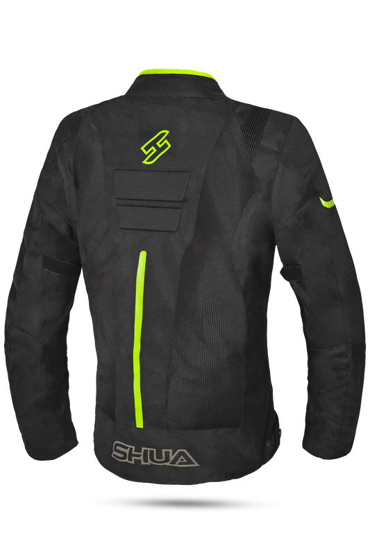 SHUA - GRAVITY MESH GIACCA DA MOTO DONNA NERO GIALLO FLUO – Yamoto.it