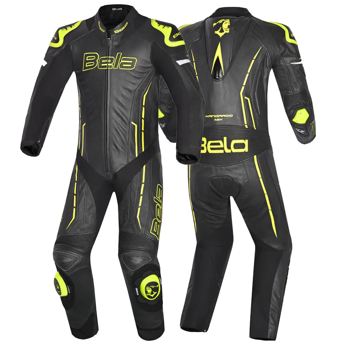Bela Rocket Nero giallo 1PC Tute Pelle Di Canguro Mix Uomo 