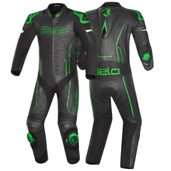 Bela Rocket Nero Verde 1PC Tute in Pelle Di Canguro Mix Uomo 