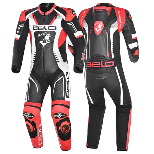 BELA-1PC tuta X Race NERO/BIANCO/ROSSO 