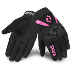 SHUA SHOT LADY GUANTI TESSILE  NERO FUCSIA 