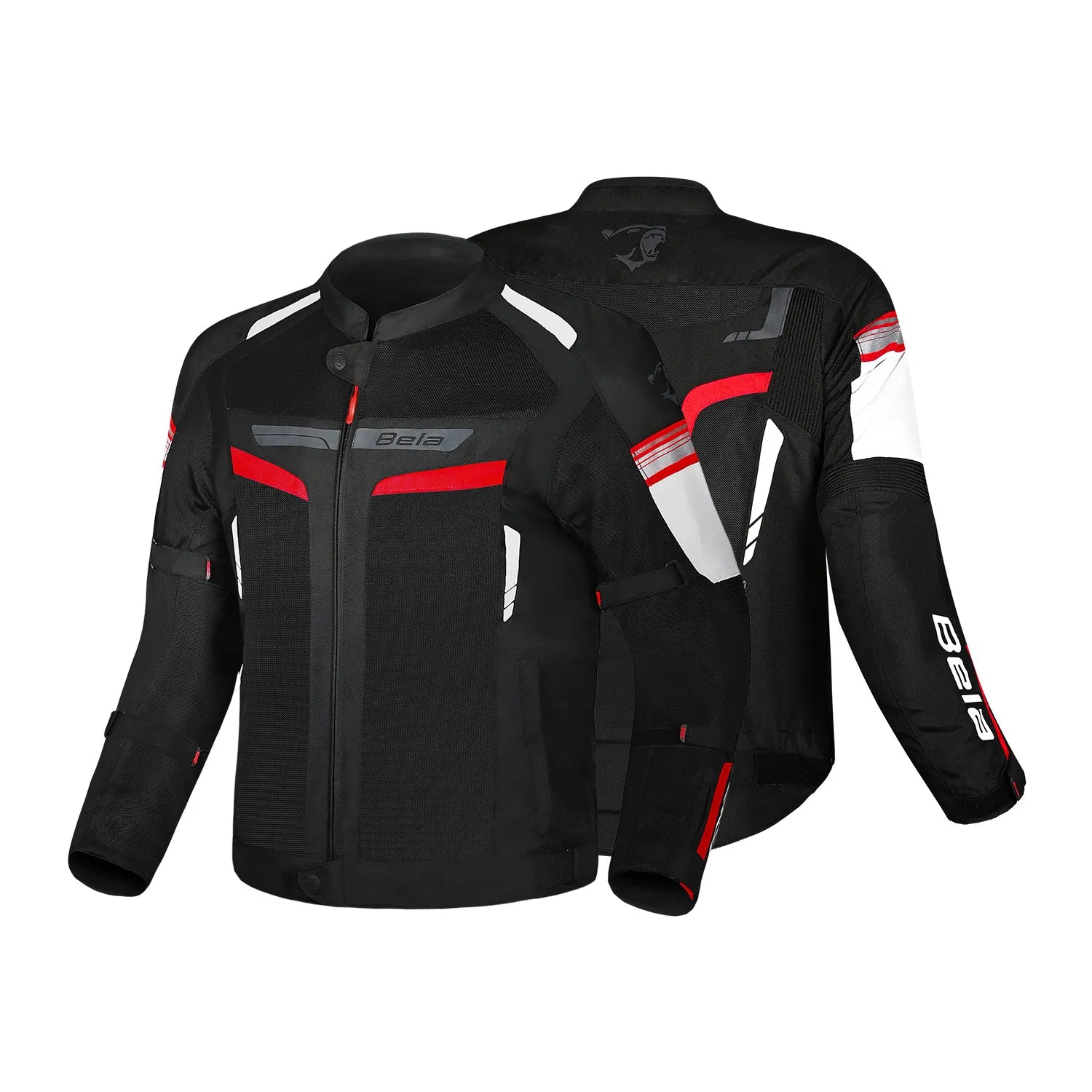 BELA SPRINTER GIACCA DI MOTO DUE STRATI TESSILE BAMBINI NERO ROSSO 