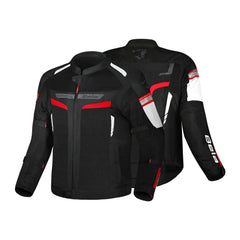 BELA SPRINTER GIACCA DI MOTO DUE STRATI TESSILE BAMBINI NERO ROSSO 