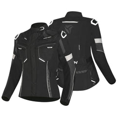 R-TECH KNIGHT RIDER GIACCA MOTO 3 IN 1 DONNA TESSUTO LUNGA NERO ANTRACITE BIANCO 