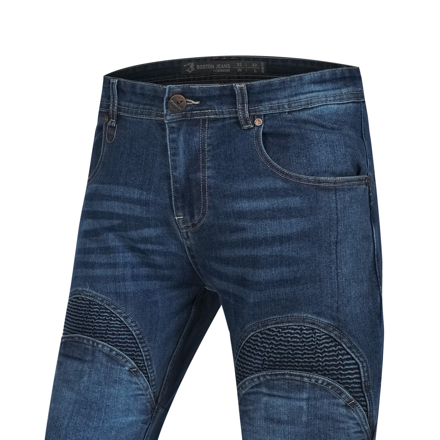 BELA BOSTON 32L JEANS DI MOTO UOMO SCURO BLU SPRAY 