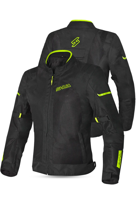 SHUA GRAVITY MESH GIACCA MOTO DONNA NERO GIALLO FLUO – Yamoto.it