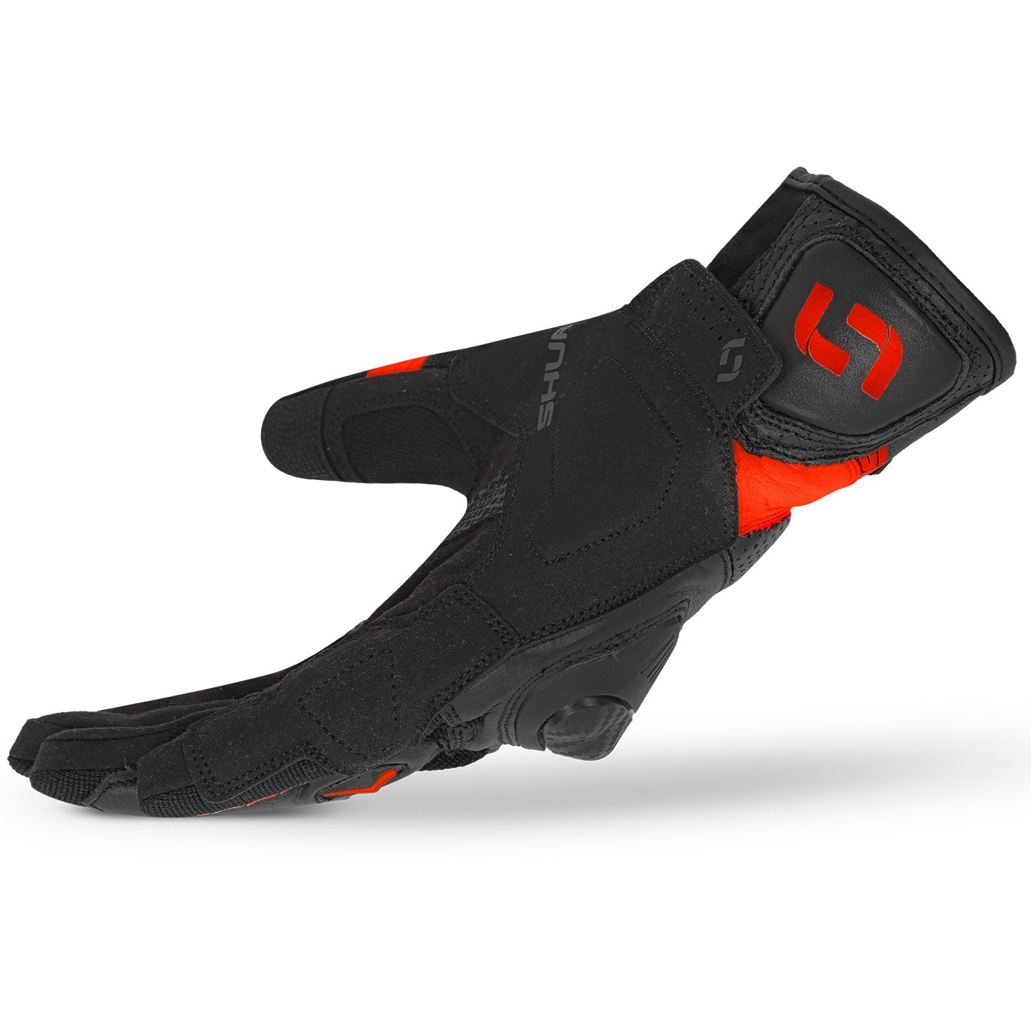 SHUA Proton Guanti da moto Nero Rosso 