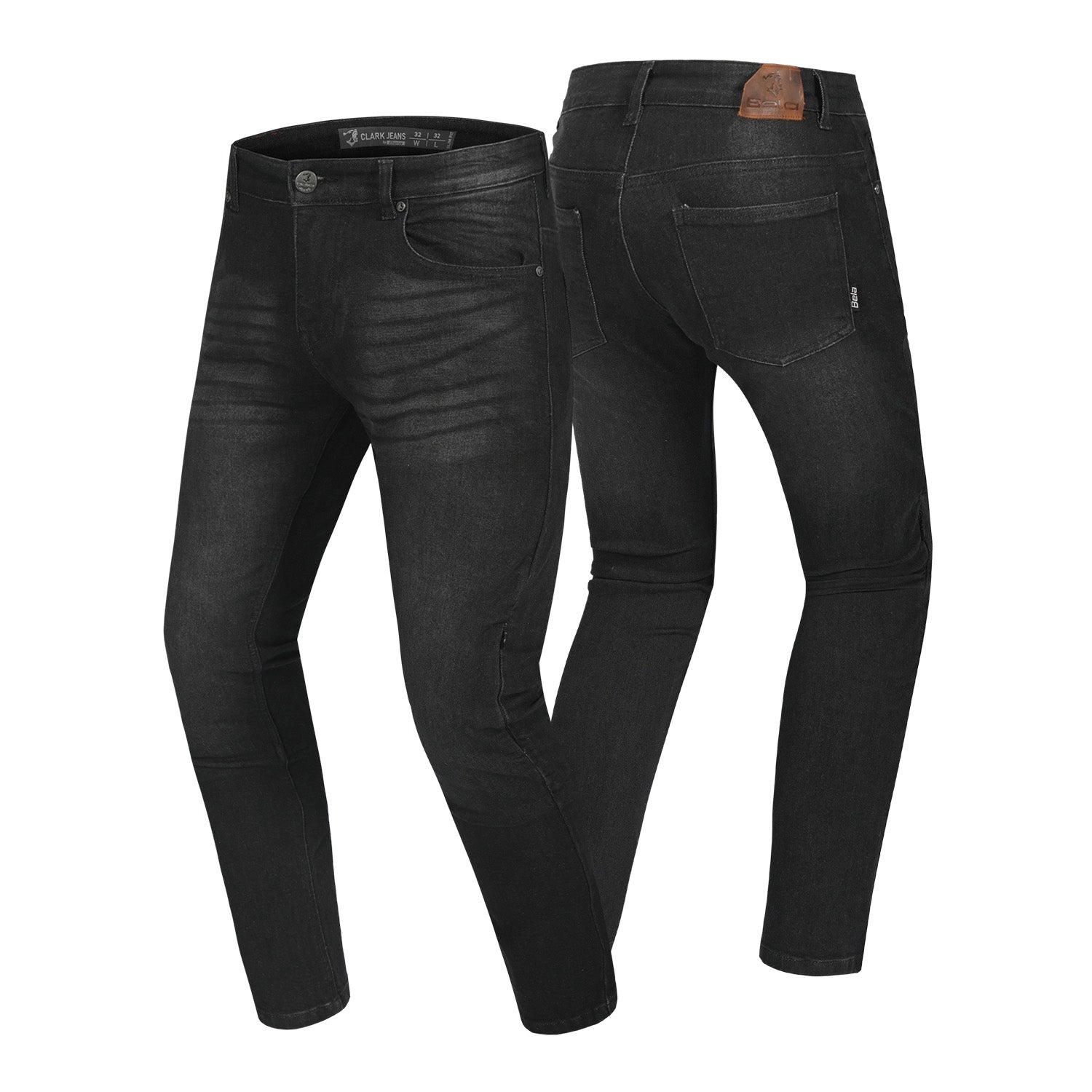 BELA CLARK PANTALONI DONNA JEANS NERO SPRAY 