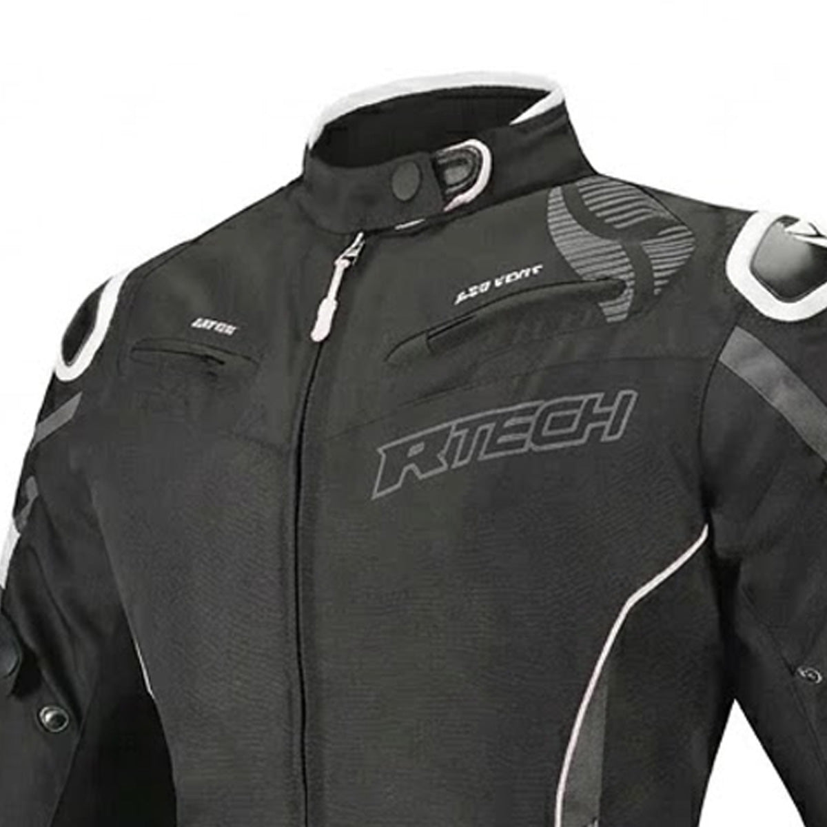 R-TECH KNIGHT RIDER GIACCA MOTO 3 IN 1 DONNA TESSUTO CORTA NERO ANTRACITE BIANCO 