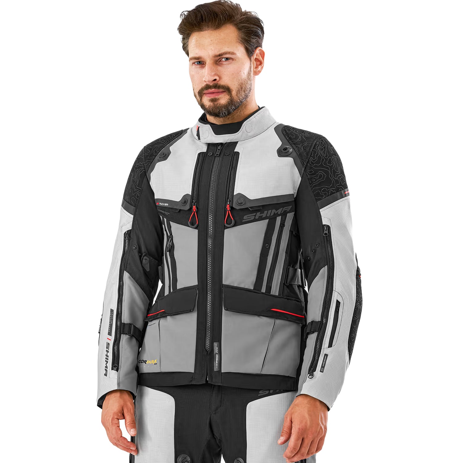 SHIMA TRACKER GIACCA DA MOTO TURISMO UOMO GRIGIO 