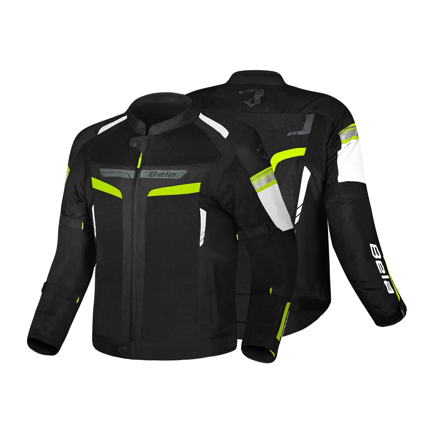 BELA SPRINTER GIACCA DI MOTO DUE STRATI GIACCA DI MOTO UOMO FLU NERO GIALLO 
