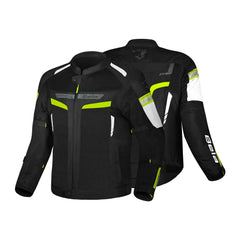 BELA SPRINTER GIACCA DI MOTO DUE STRATI GIACCA DI MOTO UOMO FLU NERO GIALLO 