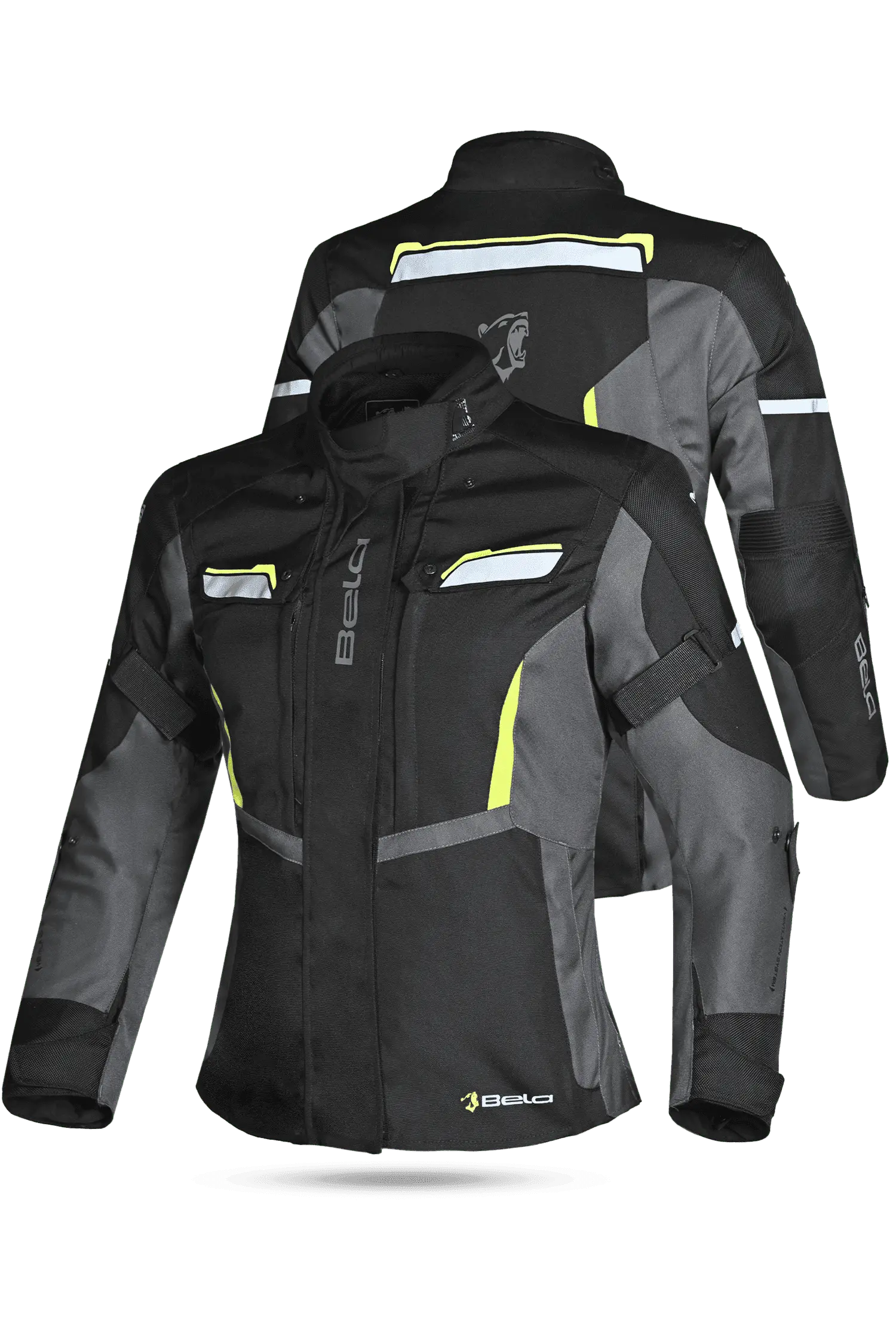 BELA - giacca donna Hurricane - Nero Giallo am- 3 IN 1 