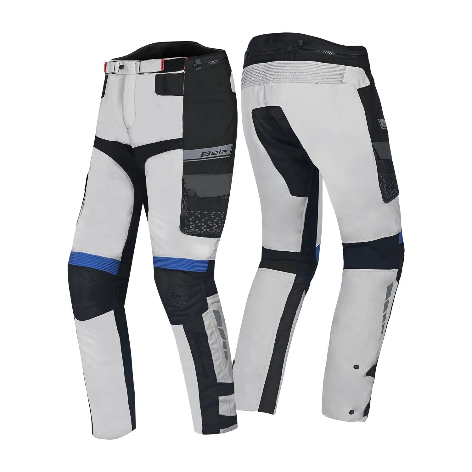 BELA CROSSROAD EXTREME WP PANTALONI UOMO MOTO GHIACCIO BLU NERO 