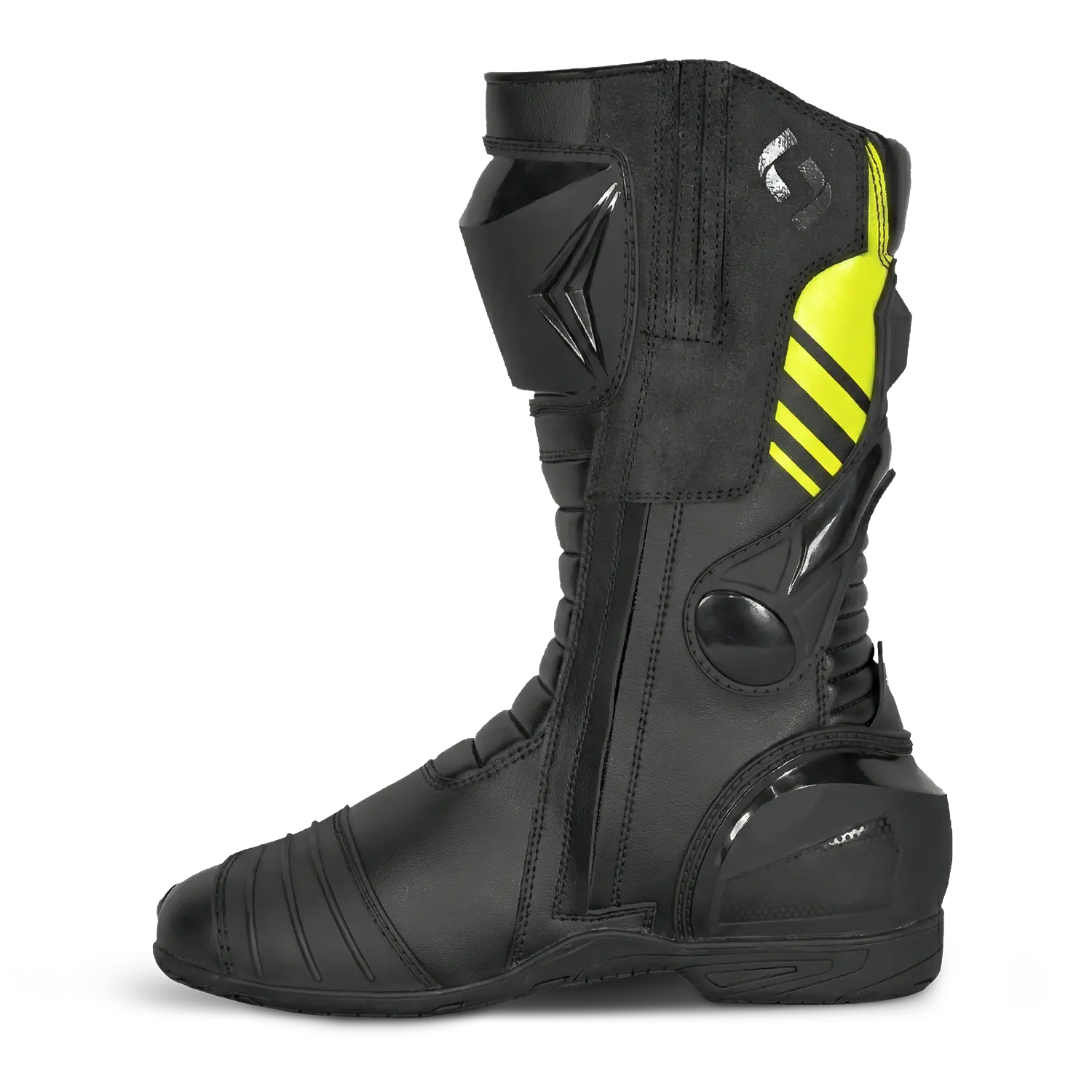 Shua Super Tech Stivali da moto da corsa Pista Nero Giallo 