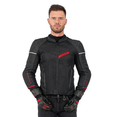 SHIMA X-MESH 2.0 GIACCA DA MOTO UOMO NERO ROSSO 