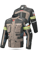 Bela Cross Road Extreme WP Giacca Tre strati moto per uomo Navy Blue / Marron ( Maniche removibili ) 