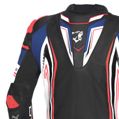 BELA BEAST GIACCA IN PELLE DA UOMO NERO BIANCO BLU ROSSO 