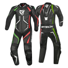 R-TECH Defender GP Tuta 1 Pezzo Nero/Rosso/Verde 
