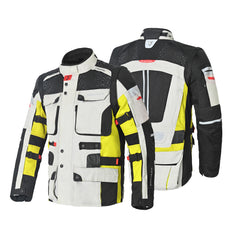 BELA CROSSROAD EXTREME WP GIACCA MOTO TESSUTO UOMO GRIGIO GHIACCIO GIALLO FLUO 
