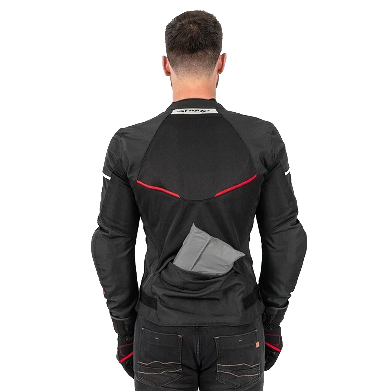 SHIMA X-MESH 2.0 GIACCA DA MOTO UOMO NERO ROSSO 