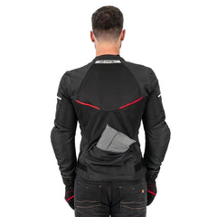 SHIMA X-MESH 2.0 GIACCA DA MOTO UOMO NERO ROSSO 
