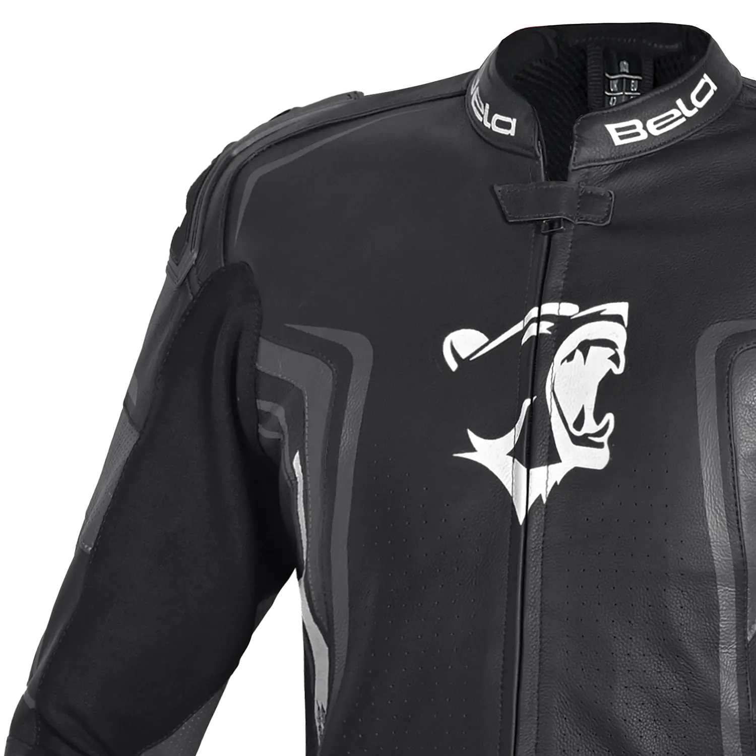 BELA BEAST GIACCA IN PELLE DA UOMO NERO ANTHIRA BIANCO 