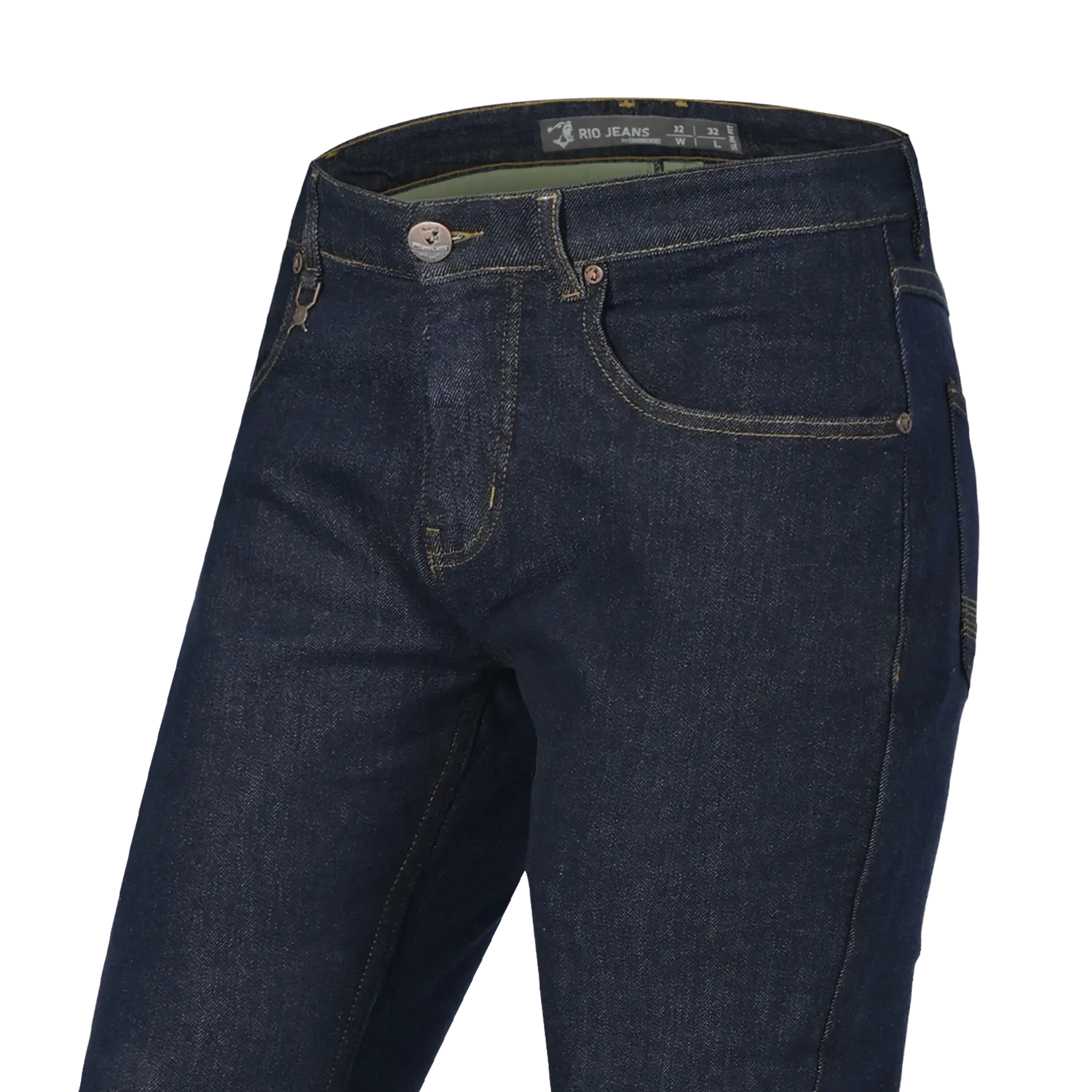 BELA RIO PANTALONI DA UOMO JEANS DENIM 32L BLU SCURO 