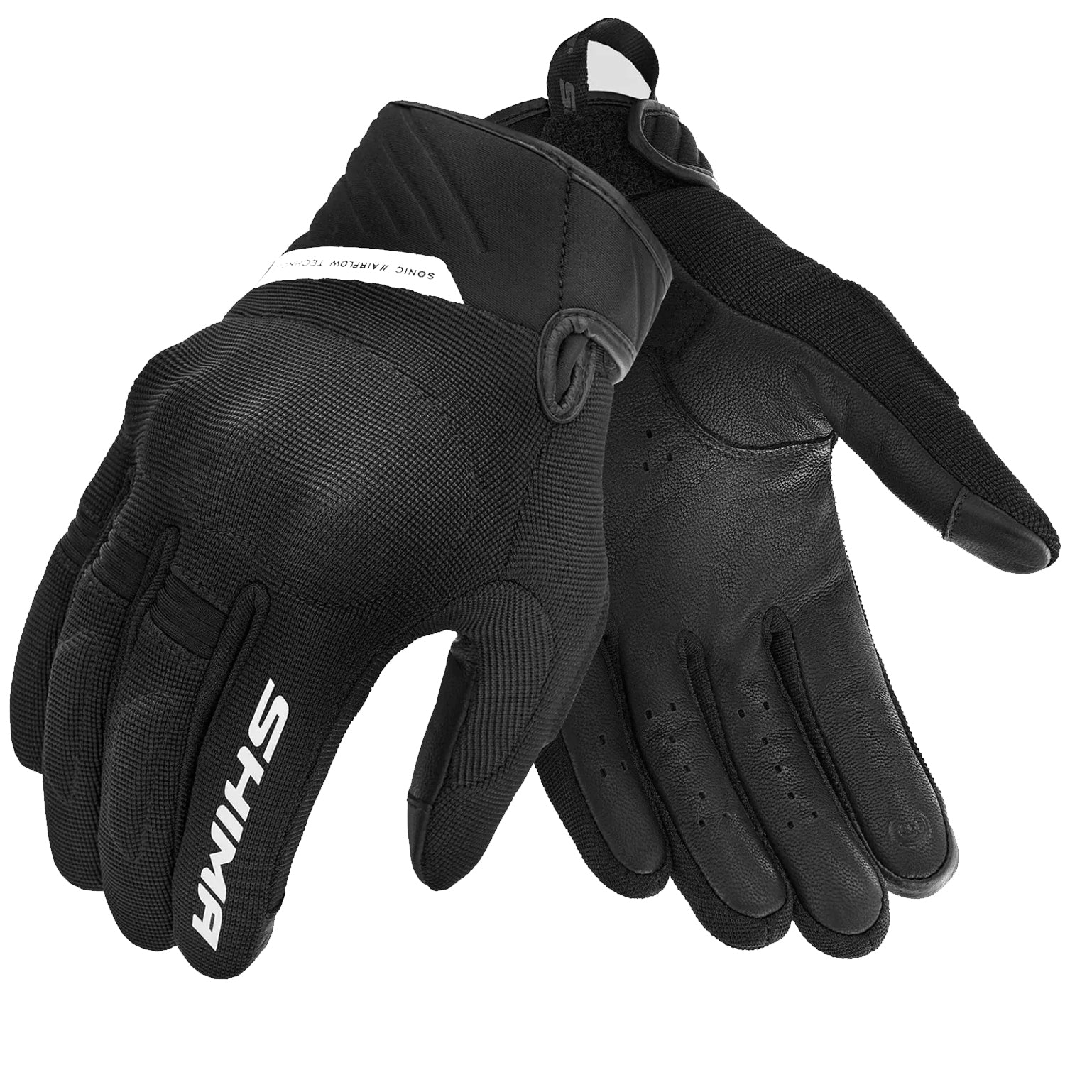 SHIMA SONIC guanti da moto in pelle donna nero bianco 