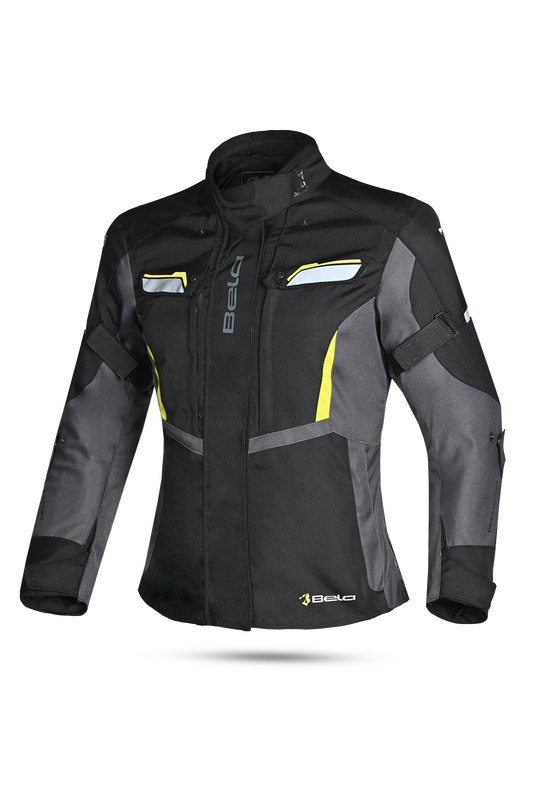BELA - giacca donna Hurricane - Nero Giallo am- 3 IN 1 
