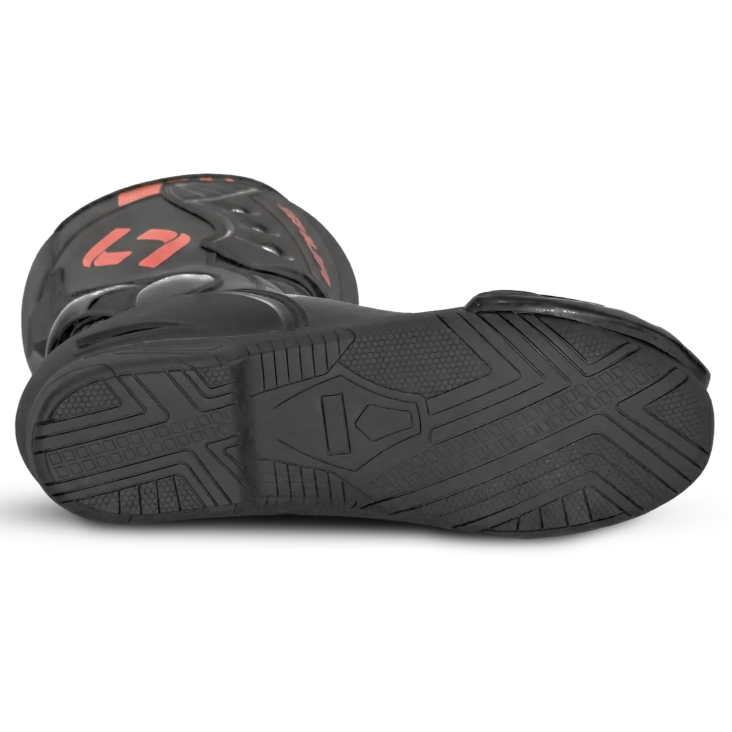 Shua Super Tech Stivali da moto da corsa /Pista Nero/Rosso 