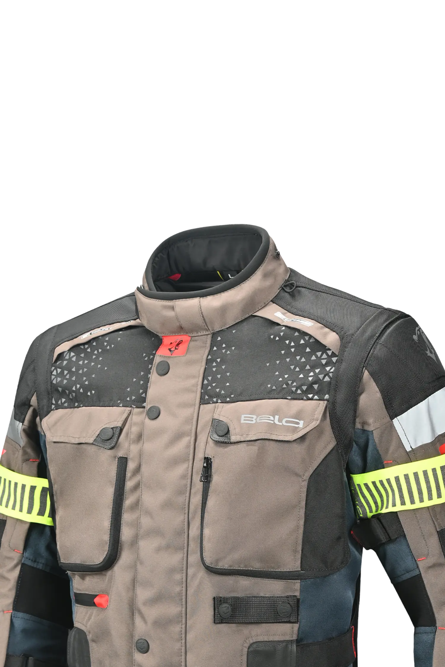 Bela Cross Road Extreme WP Giacca Tre strati moto per uomo Navy Blue / Marron ( Maniche removibili ) 