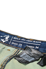 BELA - Pantalon Rio 34L Tie & DY Azzurro 
