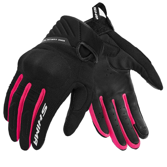 SHIMA SONIC LADY GUANTI DA MOTO IN PELLE DONNA NERO ROSA – Yamoto.it