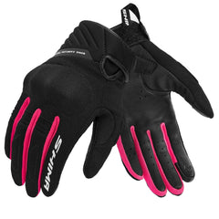 SHIMA SONIC LADY GUANTI DA MOTO IN PELLE DONNA NERO ROSA 
