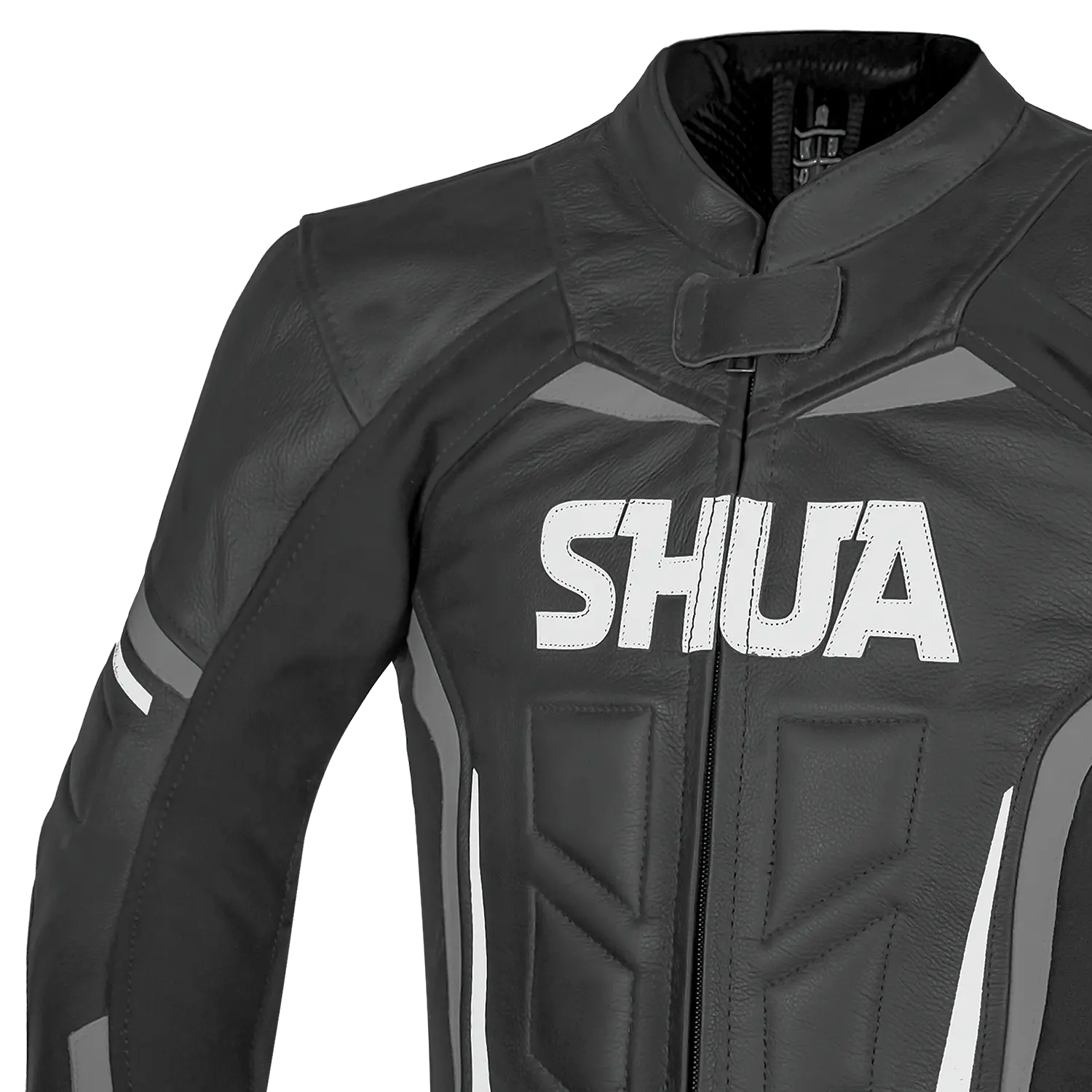 SHUA INFINITY CHAQUETA DE MOTO PIEL NEGRO ANTHRA