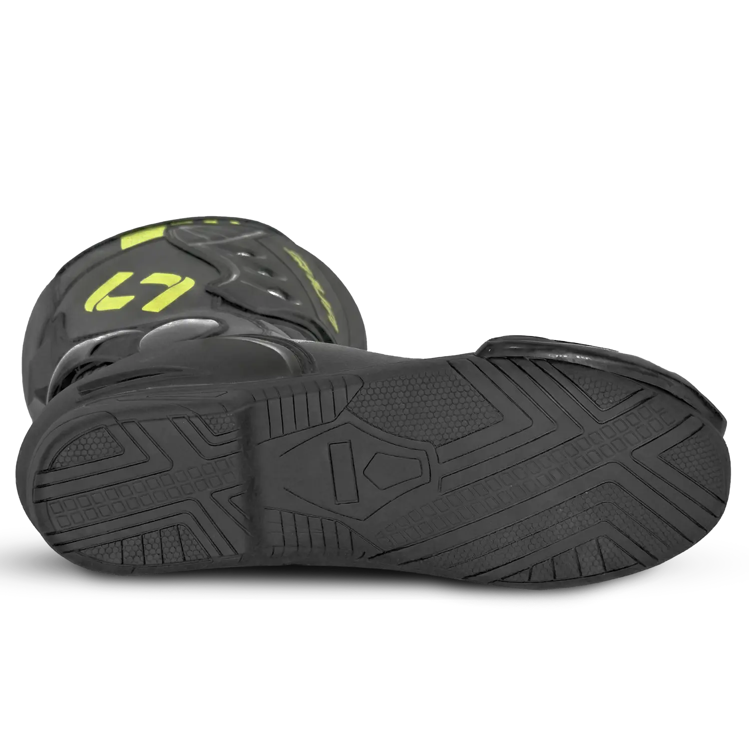 Shua Super Tech Stivali da moto da corsa Pista Nero Giallo 