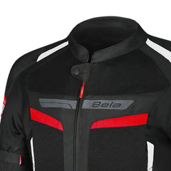 BELA SPRINTER GIACCA DI MOTO DUE STRATI TESSILE BAMBINI NERO ROSSO 