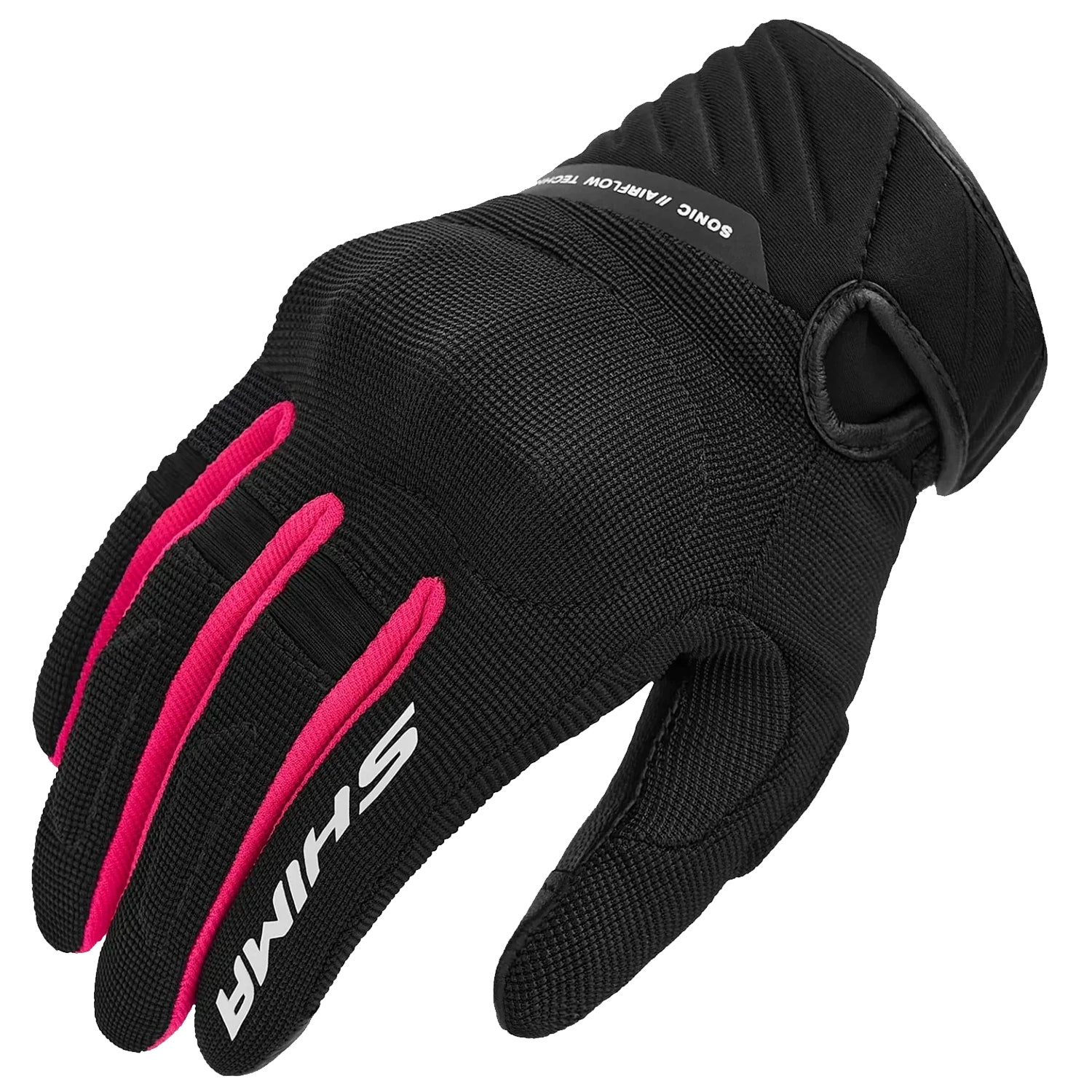 SHIMA SONIC LADY GUANTI DA MOTO IN PELLE DONNA NERO ROSA 